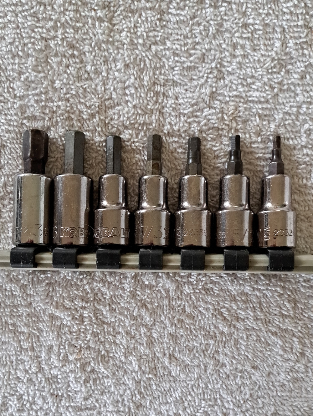 Kobalt 7 -Piece 3/8-in Drive Set Hex Bit Driver Socket Set 1/8"x3/8"